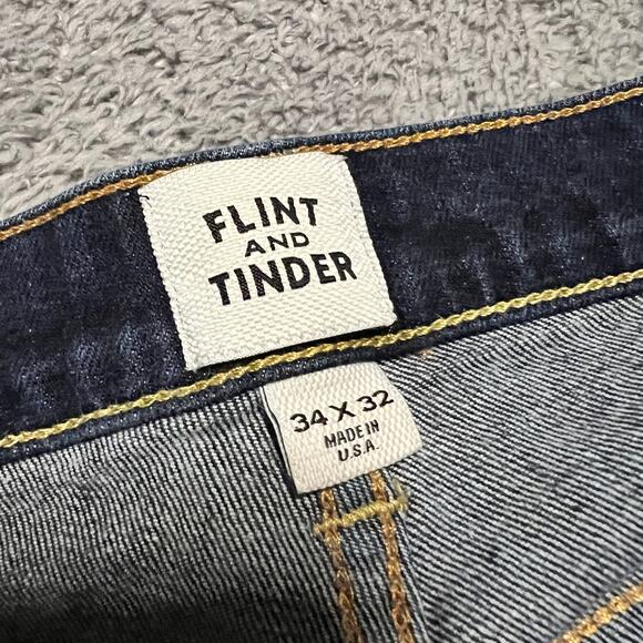 Flint And Tinder Jeans Men’s 34 x32 Slim Fit Stretch Blue Denim Pants - Picture 5 of 11